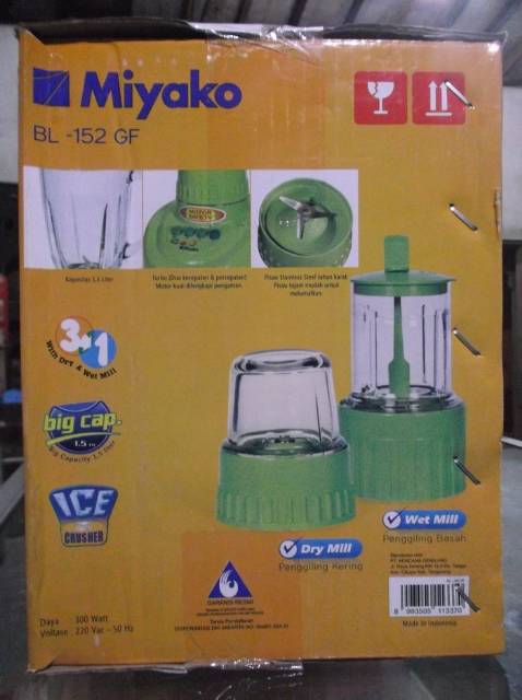 Blender Miyako BL 152 GF 3in1. Gelas Kaca/ beling. Baru &amp; Bergaransi Resmi