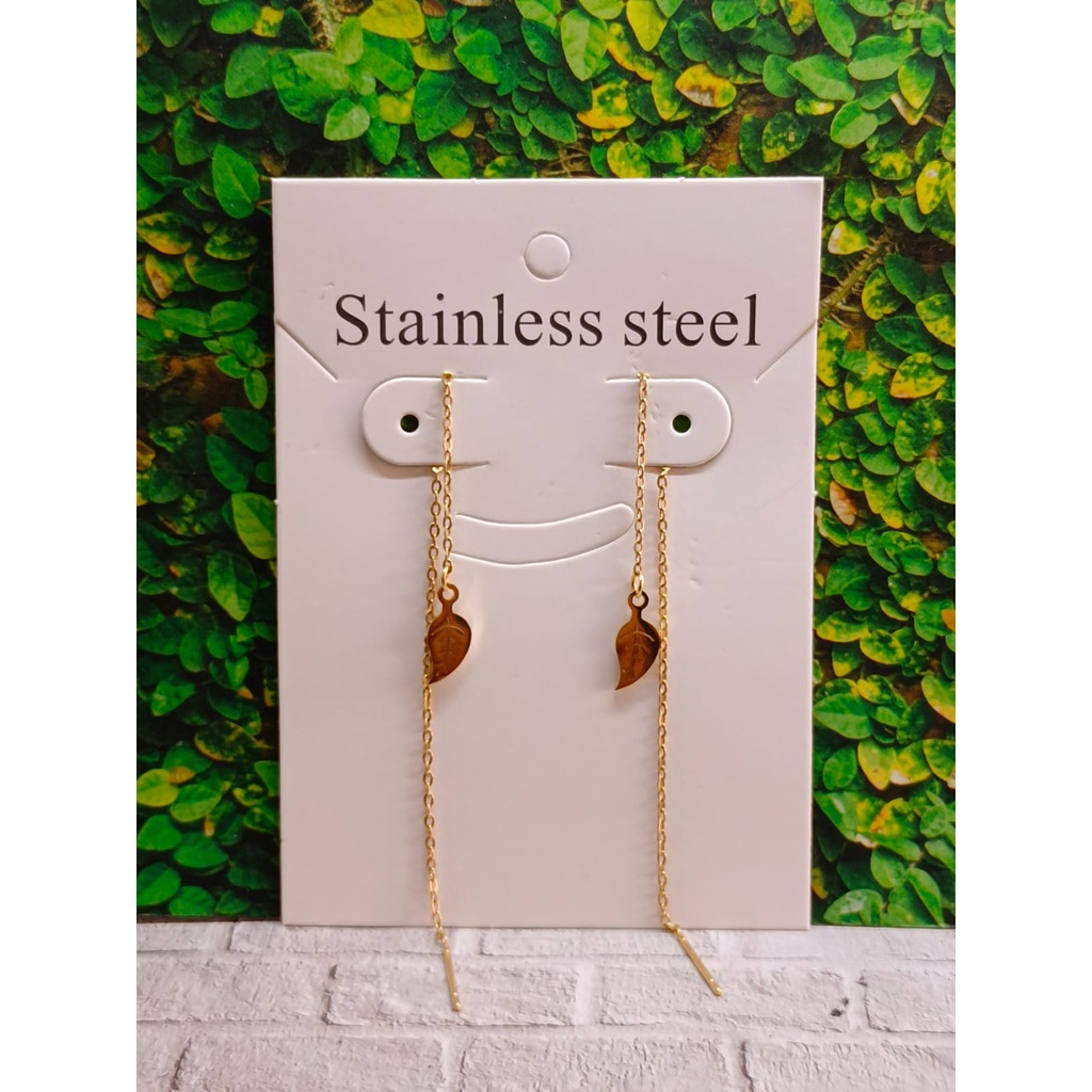 Anting-Anting Panjang Rumbai Wanita, Zirkon Bertatahkan Mikro Berlian Flash Motif korea