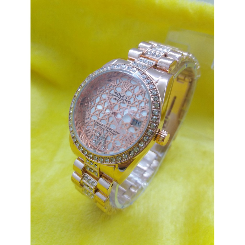 Jam TANGAN WANITA ROLEX MADU ROMAWI