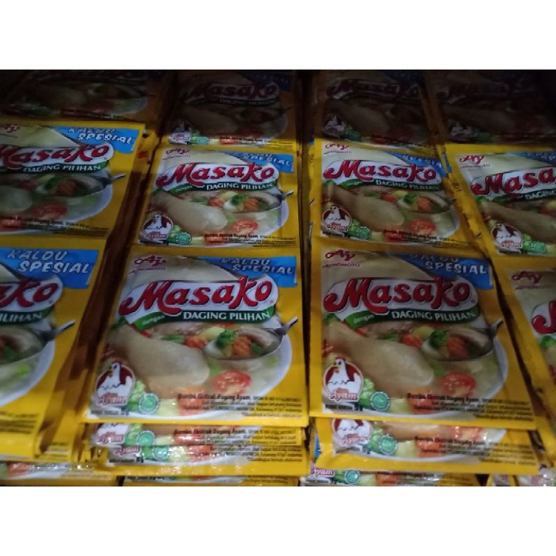 

Masako Rasa Ayam 1 renceng isi 12 sachet