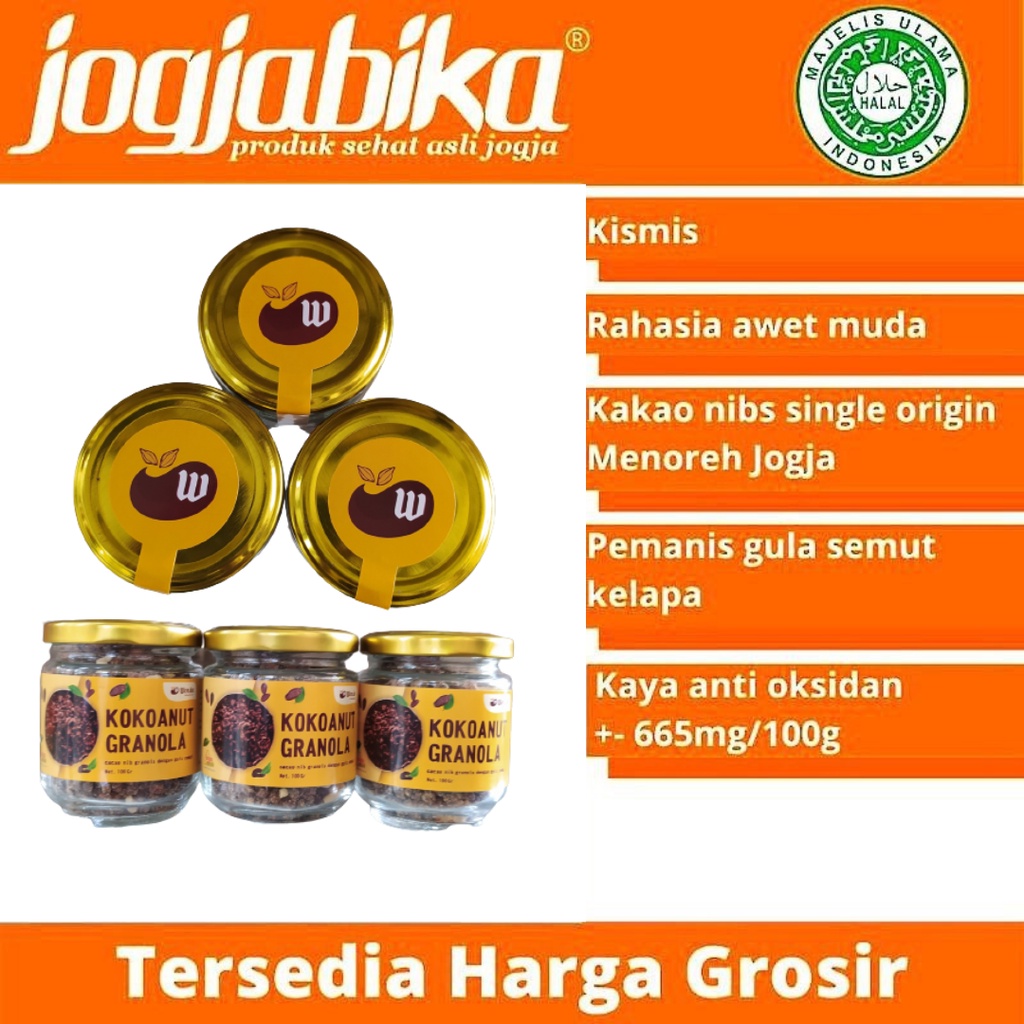 

Granola Cacao Nuts Kokoa Nibs Kacang Gula Semut Kismis Coklat 100 g