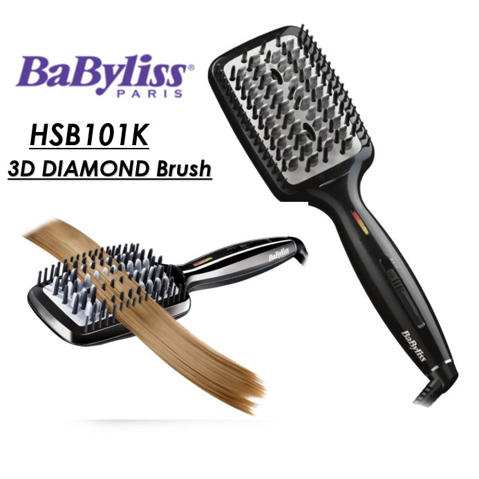 babyliss diamond hair straightener brush