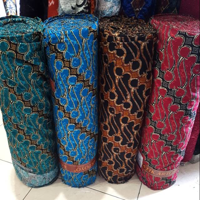 Kain batik katun motif rejeng parang baron DK / batik jarik sogan meteran
