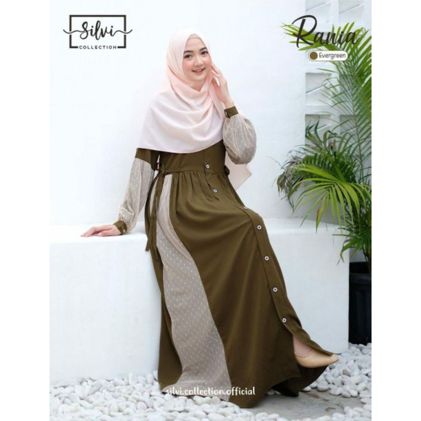 GAMIS RANIA DRESS ONLY &amp; 1 SET KHIMAR || SILVI COLLECTION