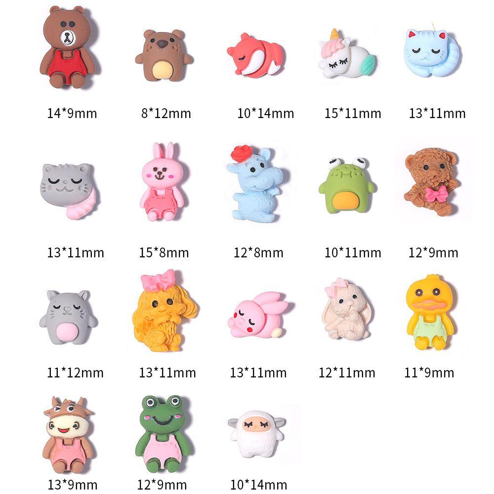 MXBEAUTY Charms Paku Lucu DIY Hiasan Kuku Desain Fashion Hewan Kelinci 3D Dekorasi Kuku