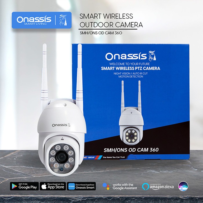 Onassis / Othentica Smart Outdoor Camera 360 IP Cam CCTV IP65 Weatherproof