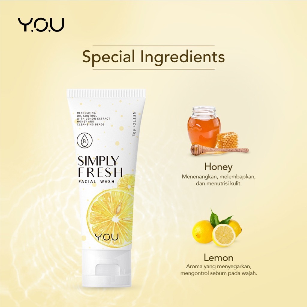 PROMO YOU simply bright facial wash sabun muka