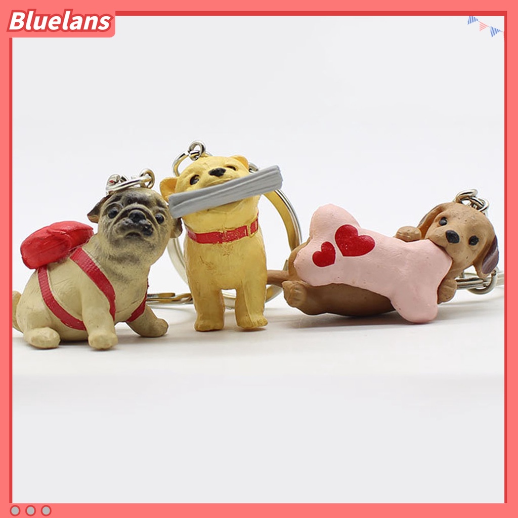 Bluelans Gantungan Kunci Bentuk Anak Anjing Bahan Resin Untuk Dompet Wanita