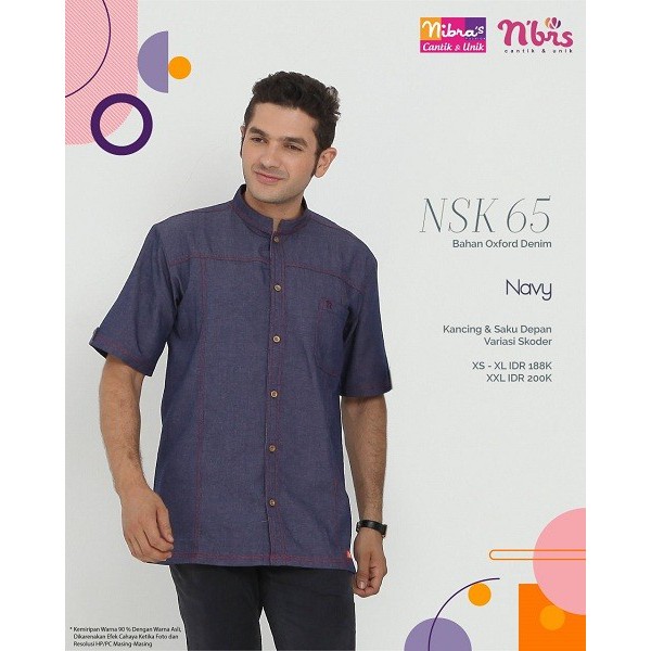 NIBRAS ATASAN PRIA BAJU KOKO NIBRAS NSK 65 DEWASA TERBARU