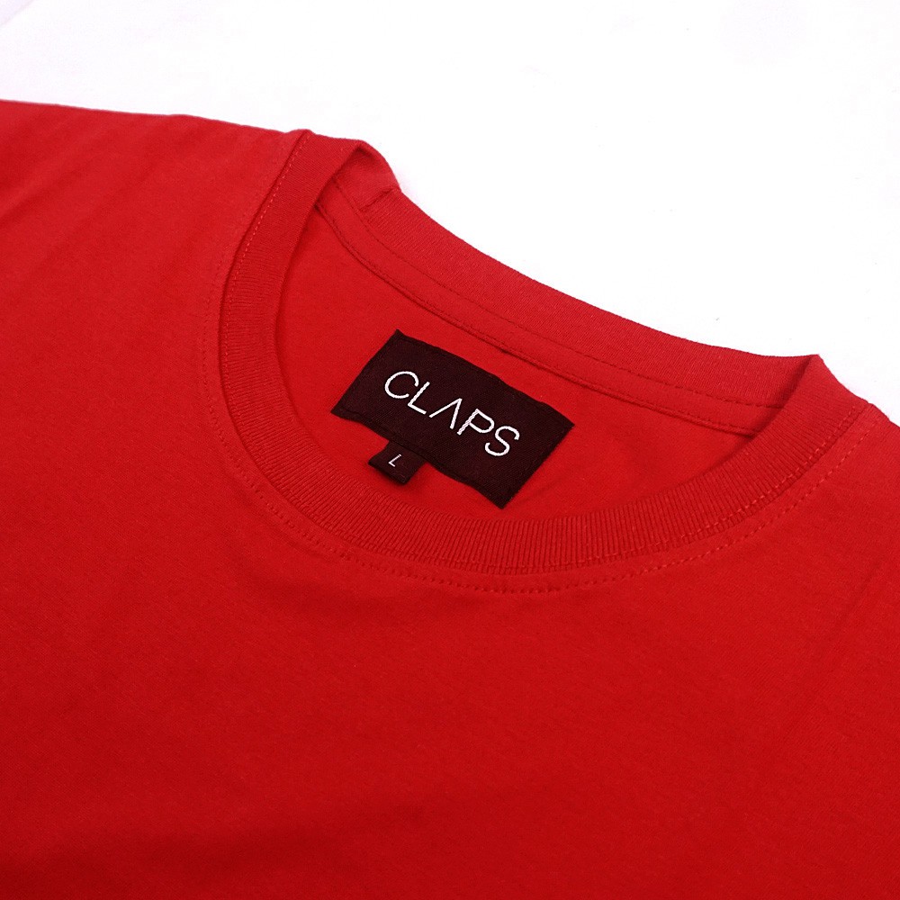 CLAPS - Red Basic Tshirt (Kaos Polos Dewasa)