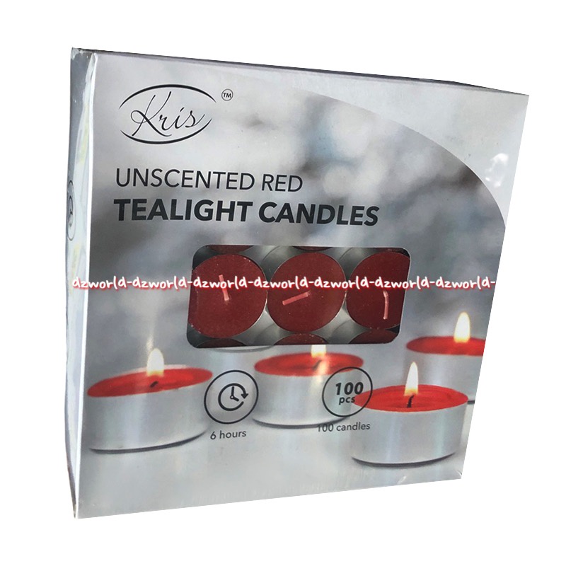 Kris Unscented Red Tealight Candles Lilin Mangkok Warna Merah Candle Kandel Un Scented Tea Light