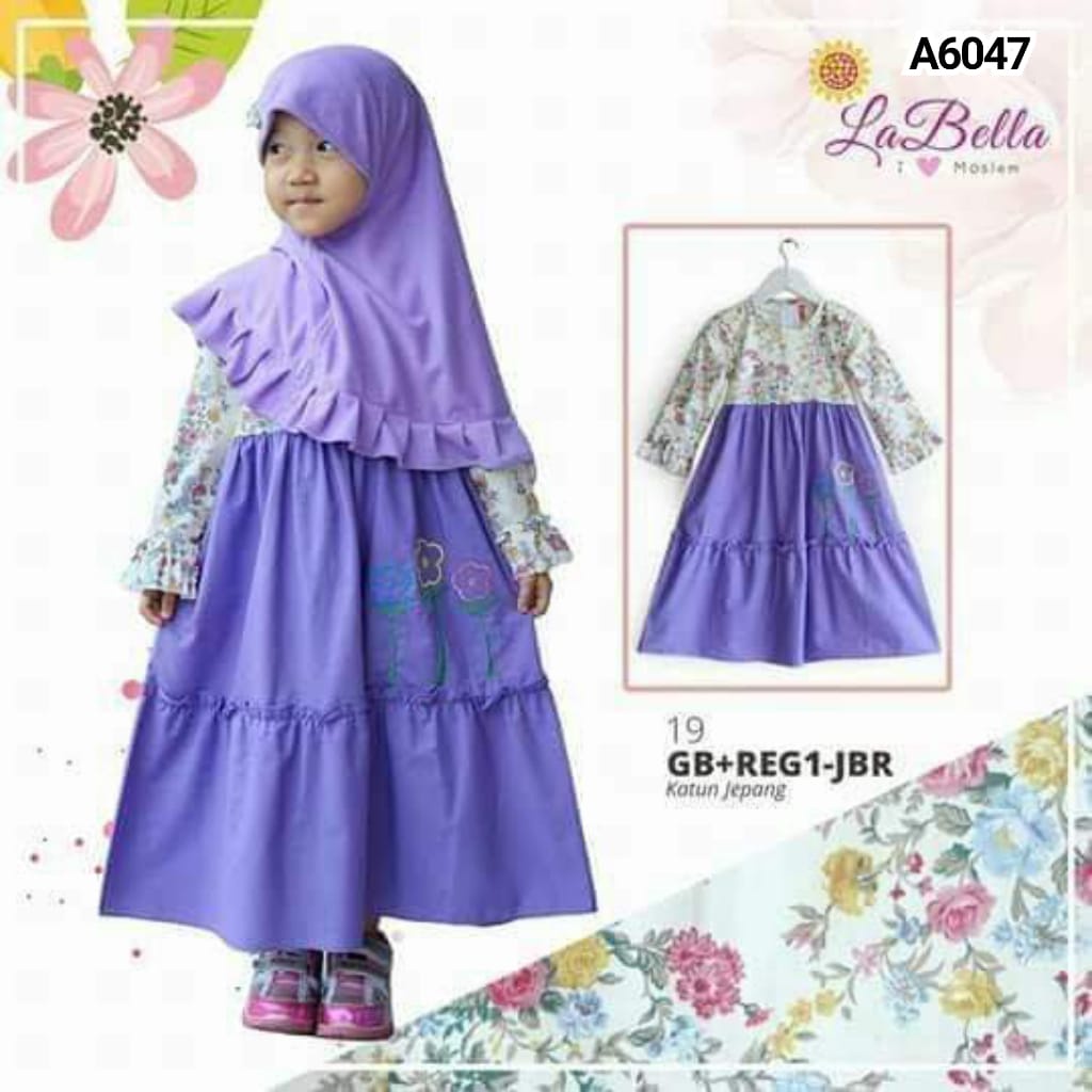 GAMIS ANAK LABELLA JBR PURPLE 2-3THN A6047