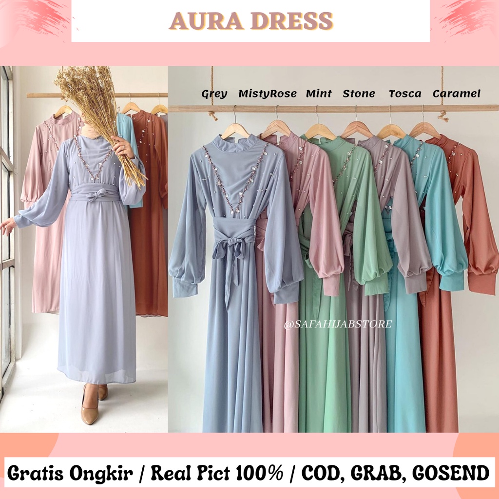 AURA DRESS / DRESS RAYA / DRESS KONDANGAN / SERAGAMAN / BRIDESMAID