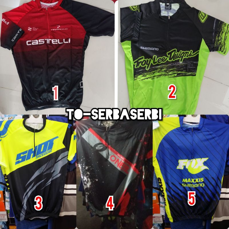 Baju pendek sepeda jersey lari running trek cross bicycle running