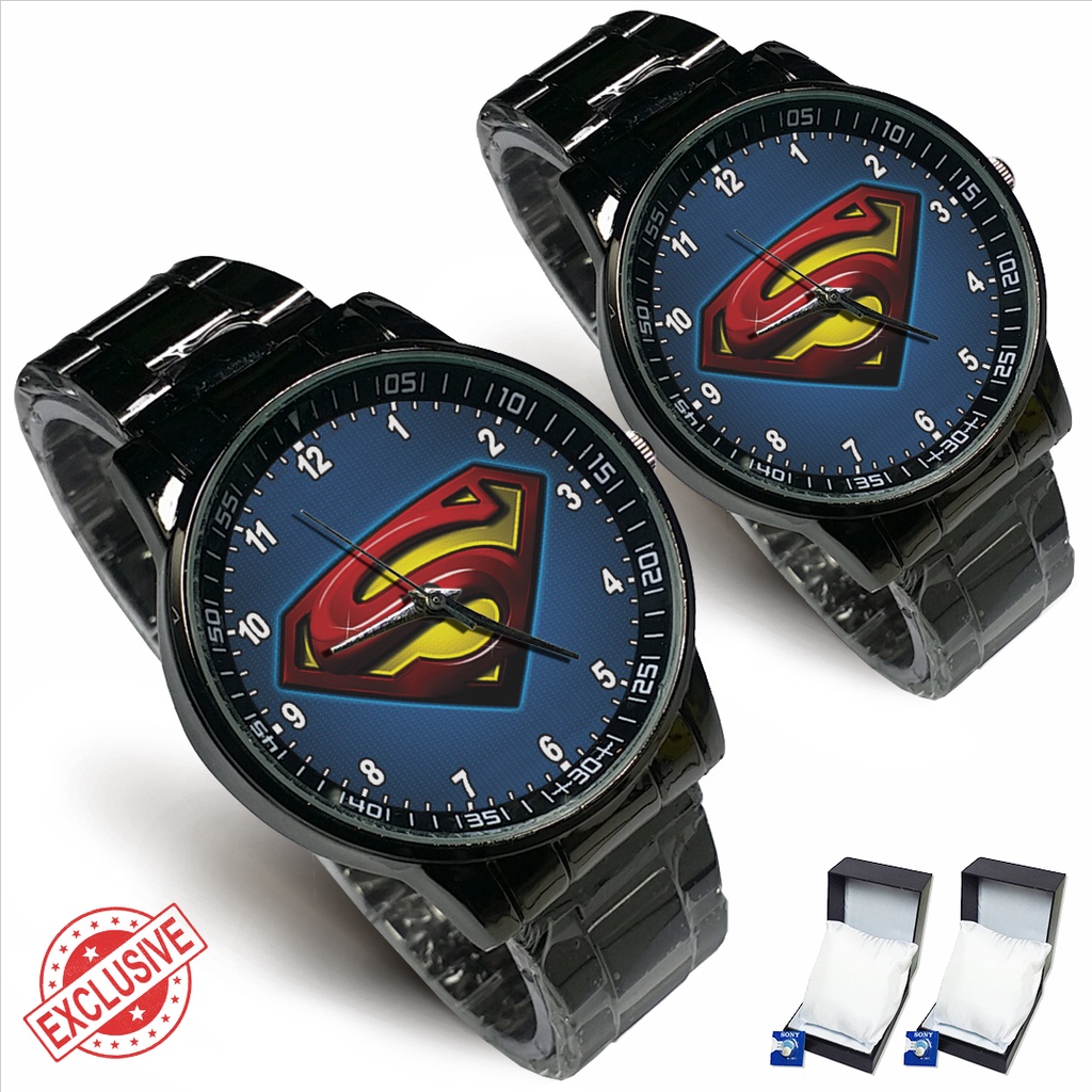 Jam Tangan Rantai Couple SUPERMAN MOTIF 2 (Special)