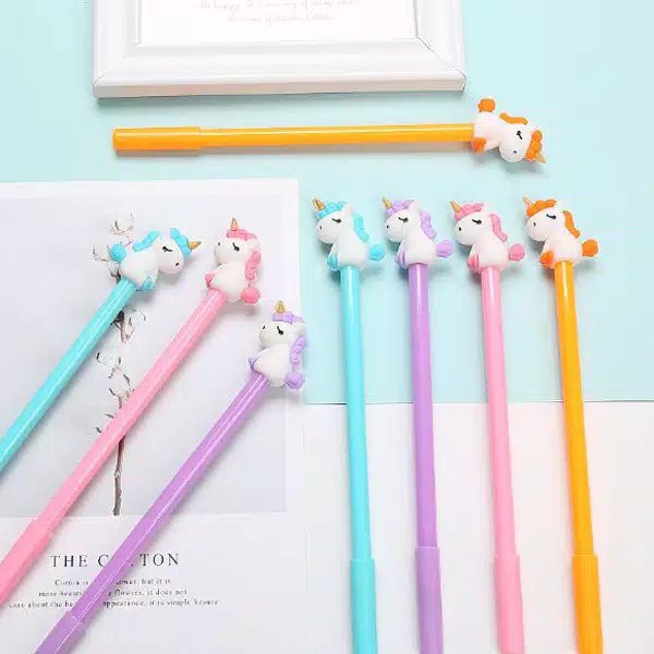 

PULPEN KARAKTER LUCU TINTA GEL BLACK 0.38MM BABY UNICORN CHUBBY CUTE