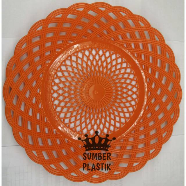 PROMO!! Piring Rotan Plastik anyaman (1PCS)