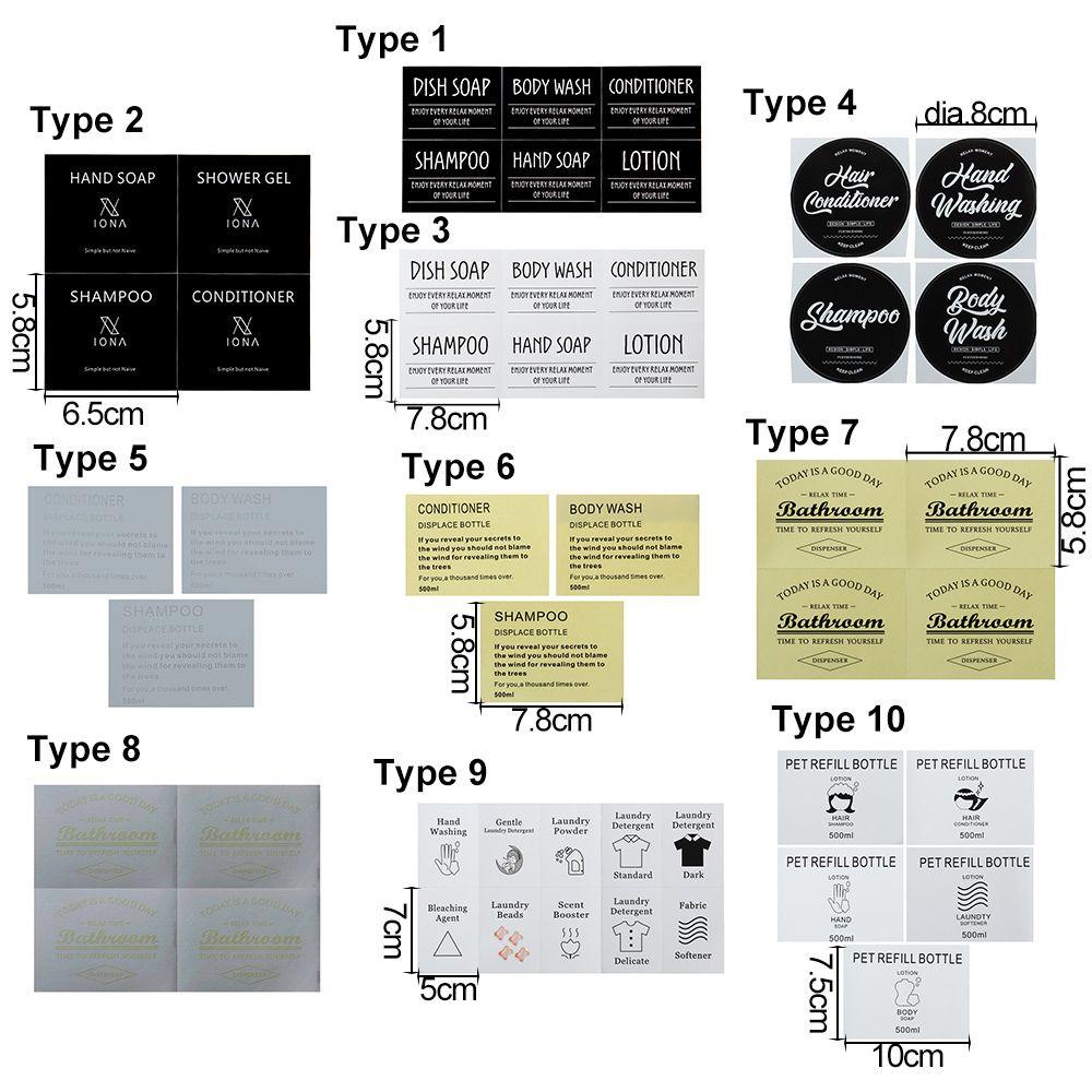 Suyo Stiker Penanda Botol Isi Ulang Self-adhesive Household Tally Dispenser Sabun Tag Klasifikasi