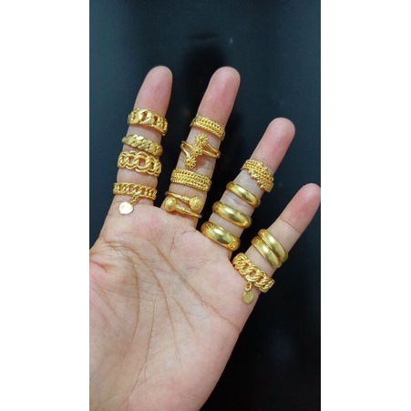 Cincin replika emas Golden, awet,tahan lama,ada logo gdn dalam cincin