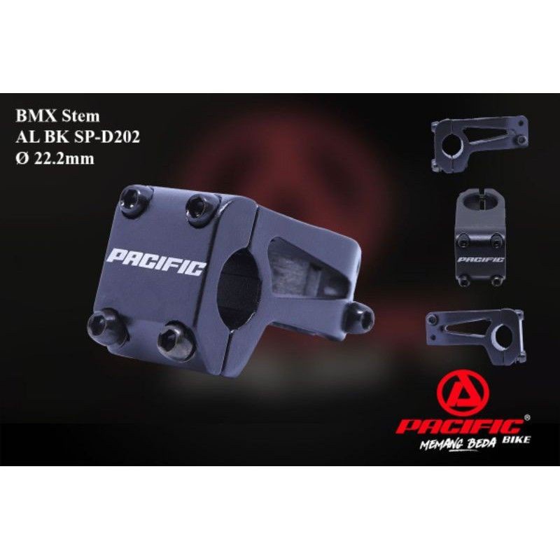 Handle Stem Pacific 22.2 Alloy BMX MTB Hitam SP-D202| High Quality