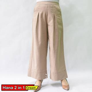  Celana  kulot  panjang wanita  mode HANNA 2 IN 1 RAMI by 