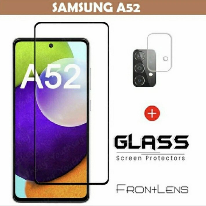 Samsung A52S M22 M32 A03s A22 4G A22 5G A32 4G A32 5G A52 A72 2021 Tempered Glass Camera TG Anti Gores Full Cover Layar Full Lem Kamera