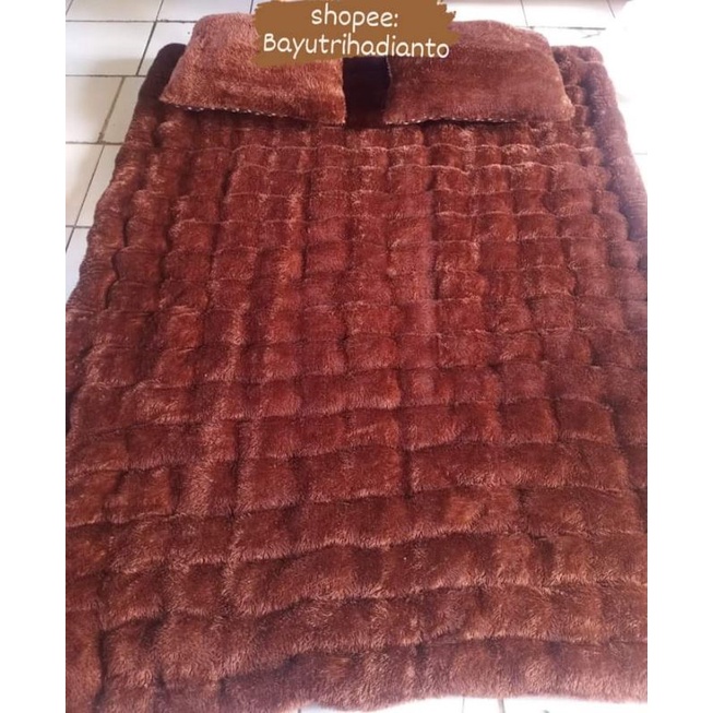 kasur bulu rasfur jumbo bonus 2 bantal