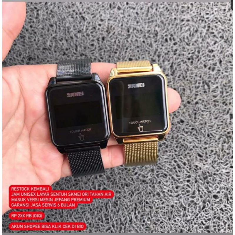 jam wanita led rantai pasir original