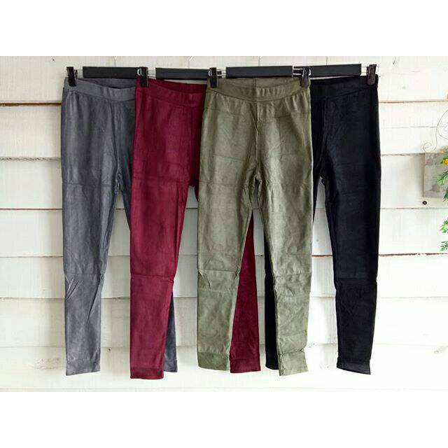 PREMIUM legging suede / long pants suede import