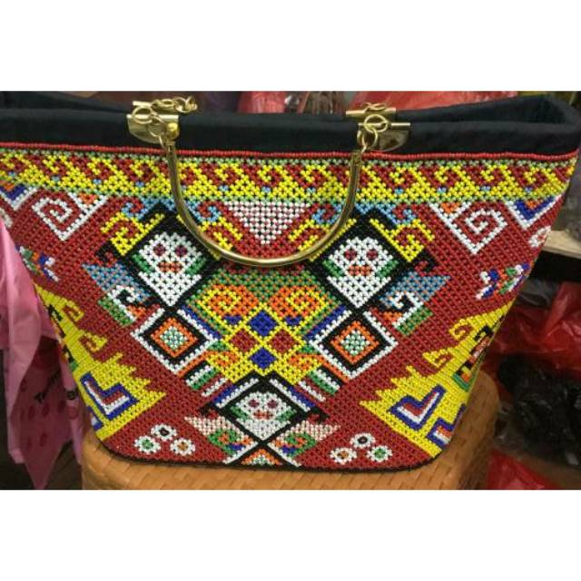 Tas manik dayak Kalimantan jumbo