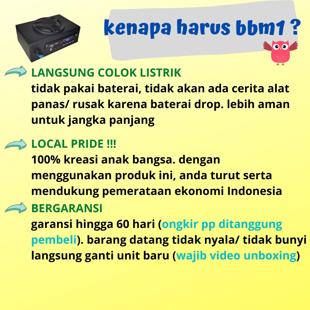 SPEAKER MASTERAN BURUNG GO BBM1 DIGITAL MP3 MONCER NEW ORI