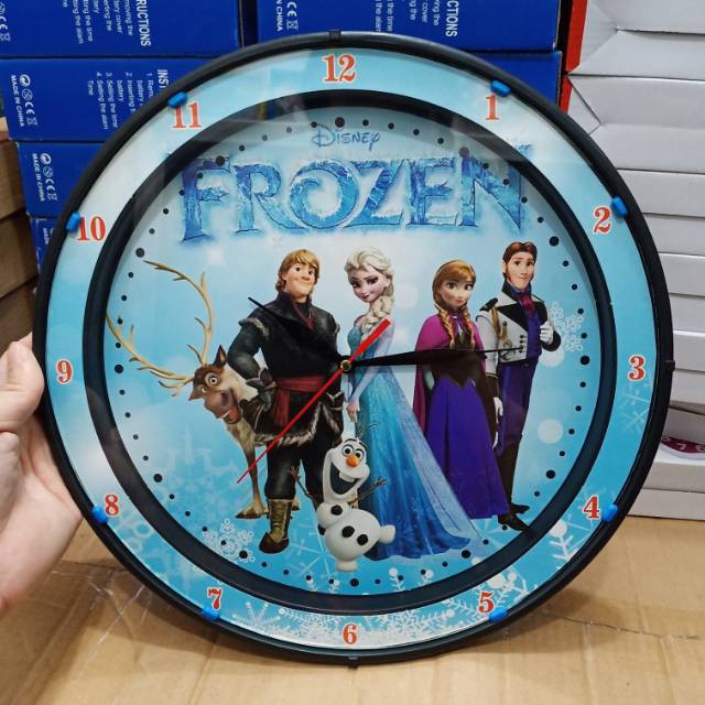 Jam Dinding Frozen Jam Dinding Kartun Frozen Dekorasi Rumah