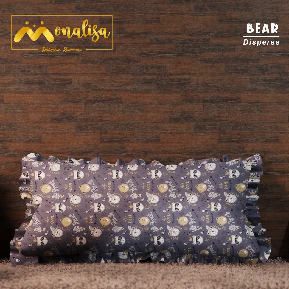 Monalisa Premium Sarung Bantal Cinta uk 45 x 95 cm motif Tabur Karakter