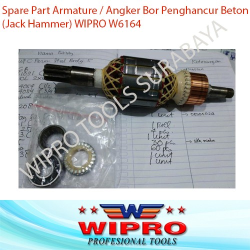 Armature / Angker Bor Penghancur Beton Jack Hammer WIPRO W6164 W-6164
