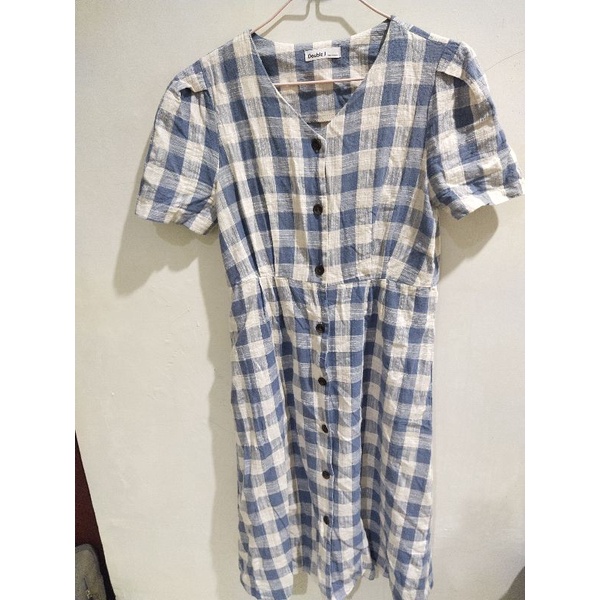 Dress Korea Kotak-kotak