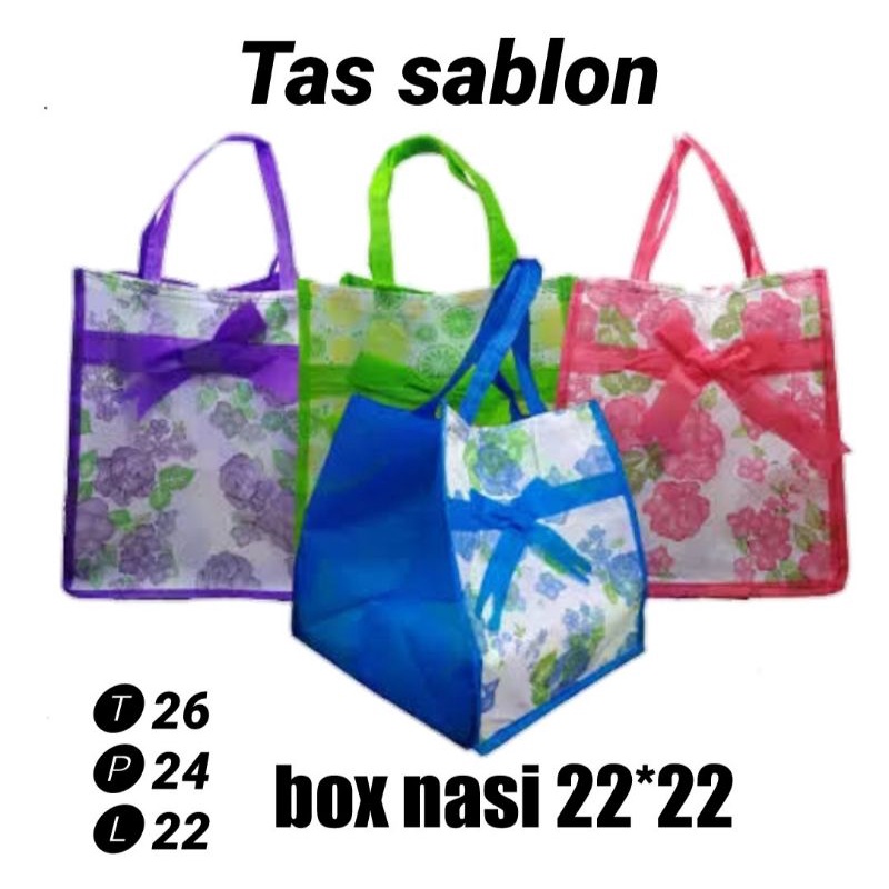 Tas sablon box nasi  22 / tas hajatan / tas syukuran