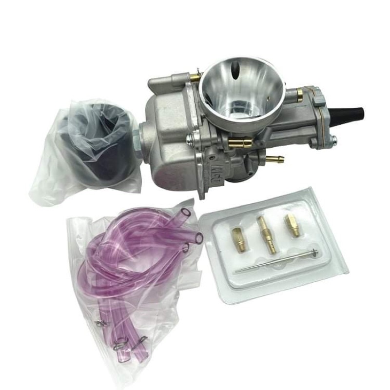 Karburator NGO Original Pwk 24-26-28-30-32-34 Karbu Kotak Silver Berikut Intake - Pilot Main Jet-2