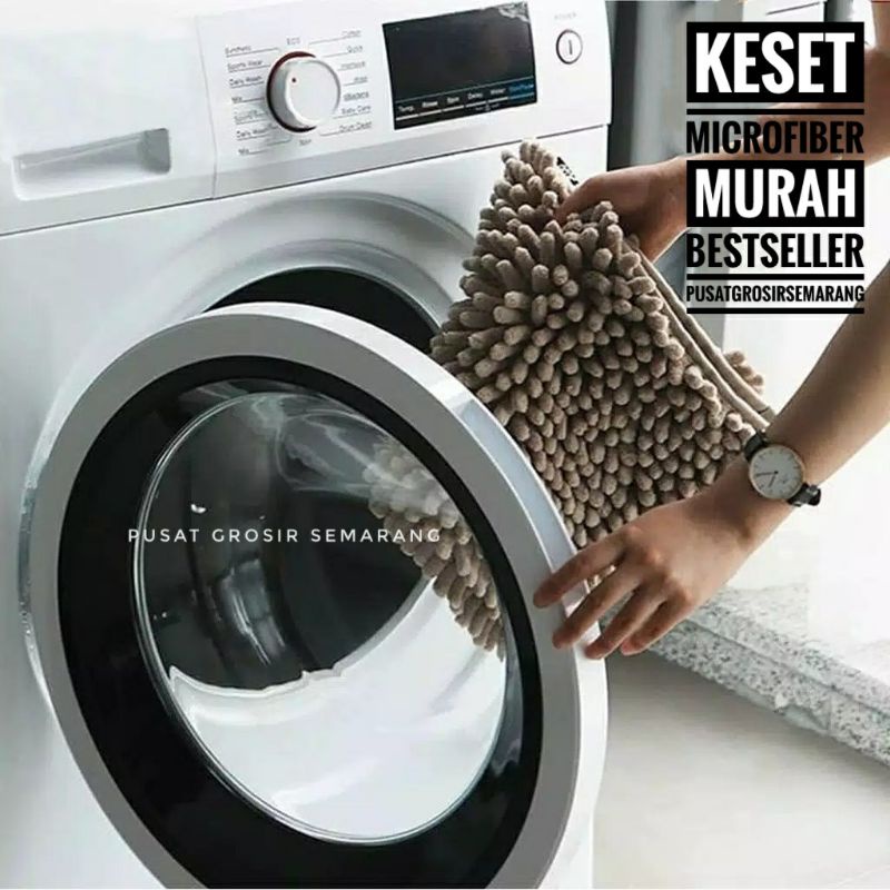 Keset CENDOL Kotak Doff Microfiber 40x60 cm / Keset Kaki / Keset Kamar Mandi PREMIUM / Door Mat Anti Slip (BISA PILIH WARNA)