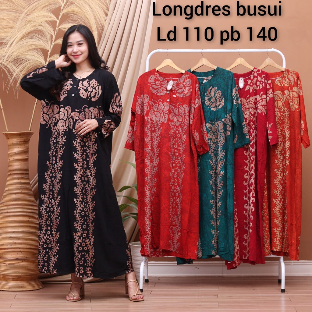 DASTER PANJANG LOVE KECIL KANCING DEPAN BUSUI BUMIL/BATIK SAHARA /GAMIS PANJANG BUSUI/GAMIS BUSUI