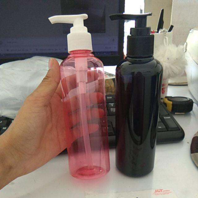 Botol Plastik Pet 250 Ml Tutup Pump Minimal 10 Pcs