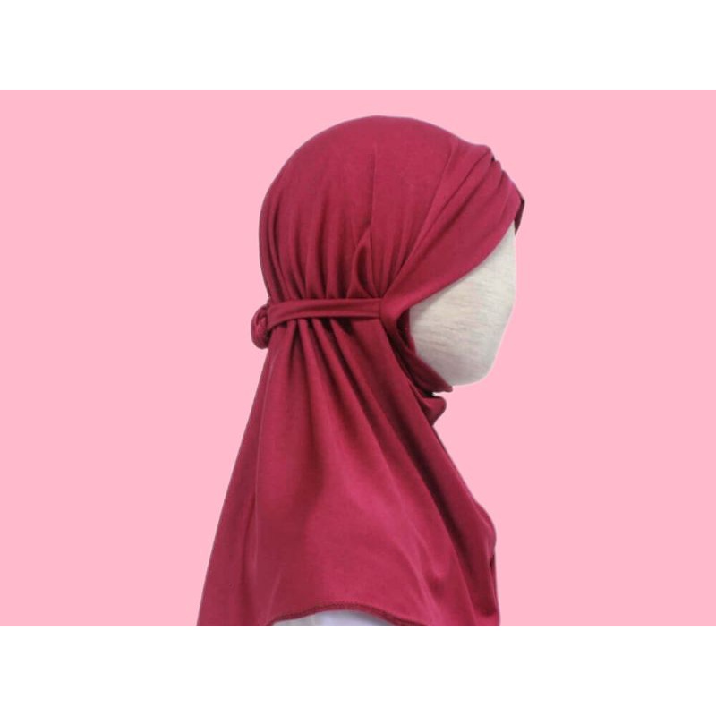 Jilbab Anak Pita Pinggir Jersey/Bergo Bayi/Hijab Anak Perempuan Pita