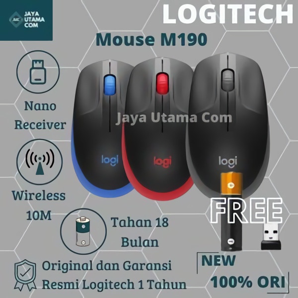 Logitech Wireless Mouse M190 Original