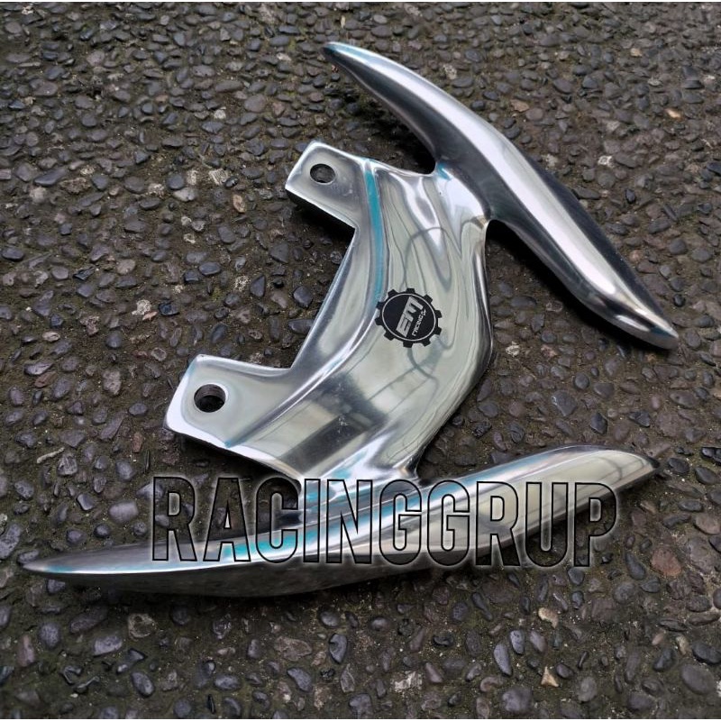 Behel Vixion New Begel Vixion New Behel Vixion NVL NVA Model R15 Bahan Alumunium Berkualitas Varian Warna Silver Chrome