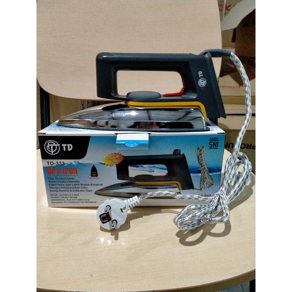 Setrika TD 333 Dry Iron TD 333 Gosokan Baju