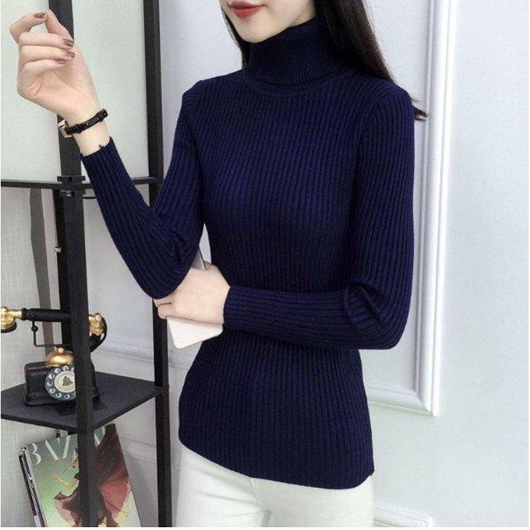 [✅COD]Turtleneck rajut wanita / turtle neck knit / atasan rajut kerah tinggi wanita / inner rajut