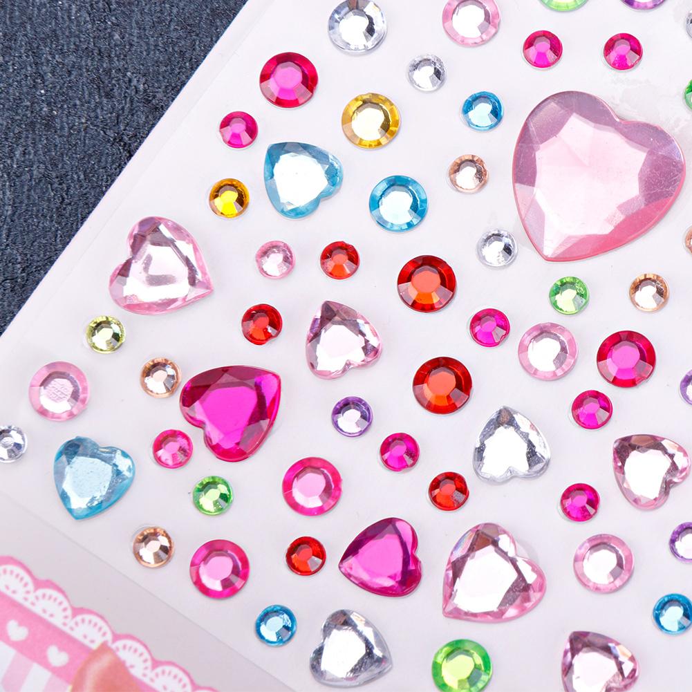 

Multicolor Berlian Imitasi Stiker DIY Perekat Permata Warna-warni Stiker Hiasan