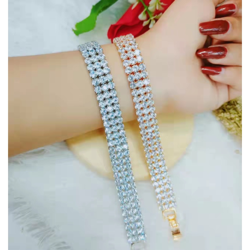 Gelang Xuping Mata Full 3 Baris Dan 5 Baris  005Z,006Z