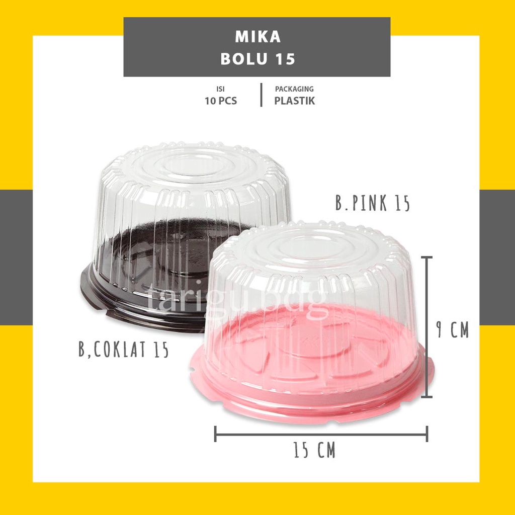 MIKA KUE BOLU 10PCS - MIKA KUE BASAH PLASTIK MIKA CAKE WADAH JAJANAN PASAR - WADAH MAKANAN SNACK BOX MIKA TUMPENG