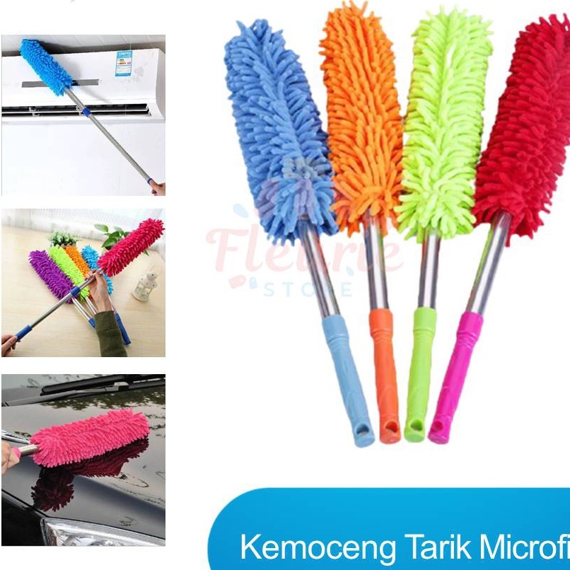 Alat Pembersih Debu / Kemoceng Tarik Cendol Microfiber Up To 100 cm