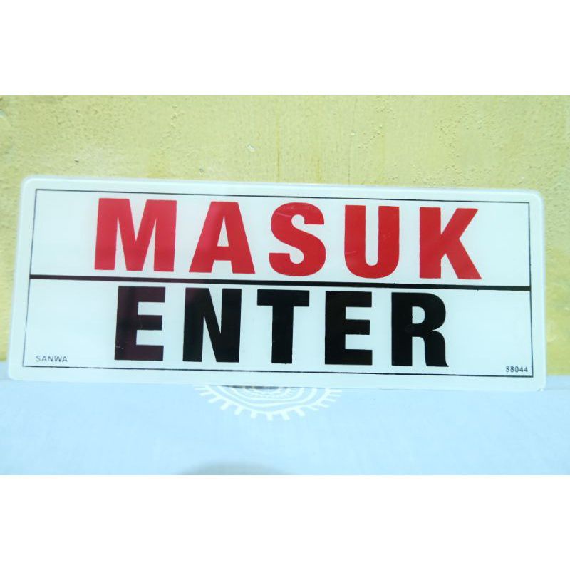 

ACRYLIC SIGN ENTER - MASUK || PAPAN AKRILIK TULISAN MASUK - ENTER